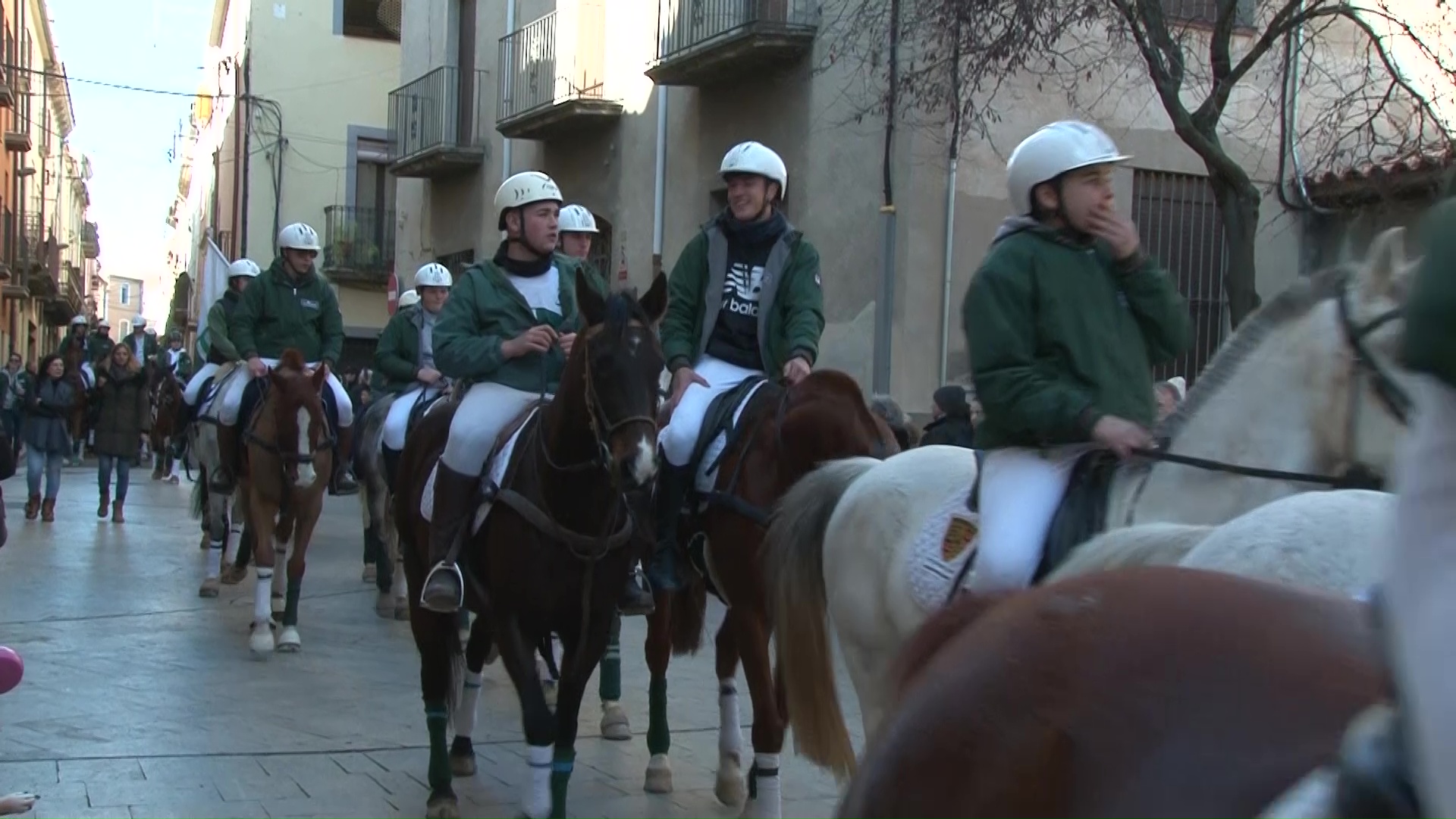 Prop de tres-cents cavalls surten al carrer per celebrar la Festa de Sant Antoni Abat 